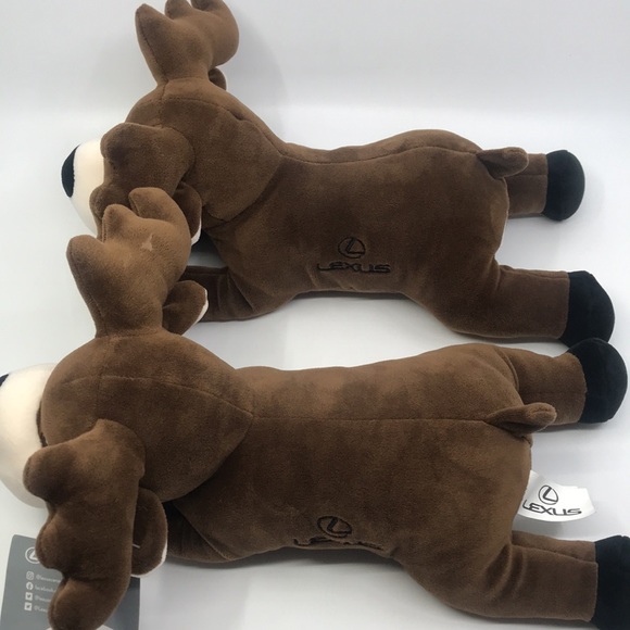 Turbo The Moose Plush Lexus Brown Moose Stuffed Animal Lot of 2 - Picture 7 of 8